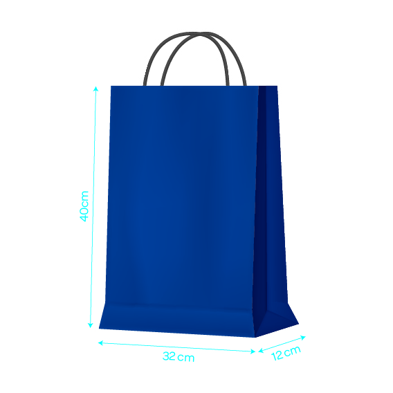 BLUE PAPER CARRIER 32X12X40CM X250